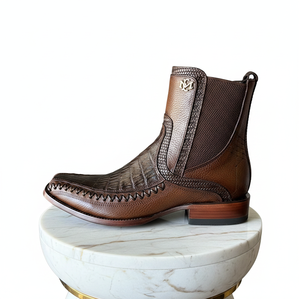 Python Boots Side Light Brown
