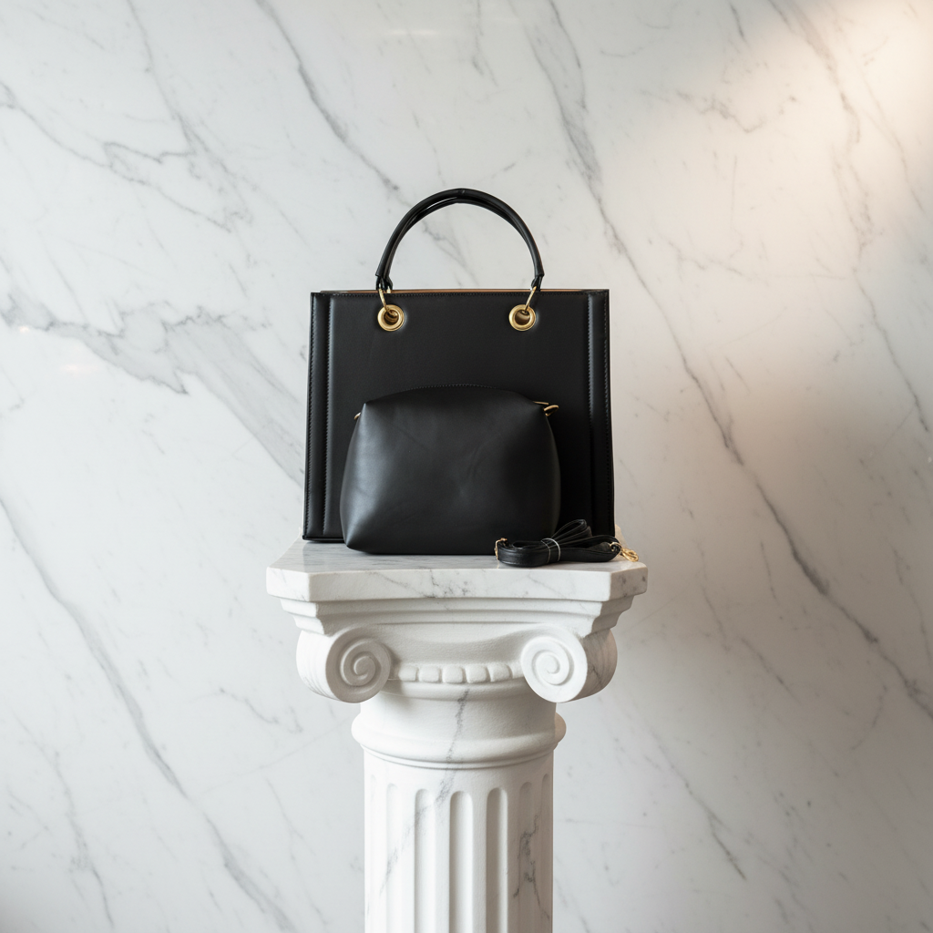 Tote Negra Set - Mármol